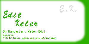 edit keler business card